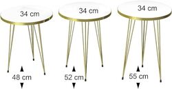 4 Piece COFFEE TABLE Living Room Table Set,1 Coffee Table and 3 Nesting Tables, Free Fixing )for Bedside Table, Living Room, Bedroom,Sofa Side,