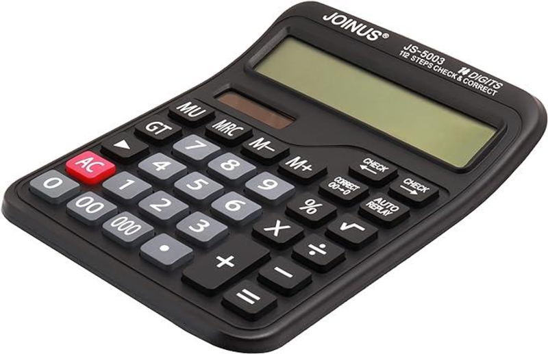 

JOINUS JS 5003 Digital Calculator Large 14 Digit Display Dual Power Source