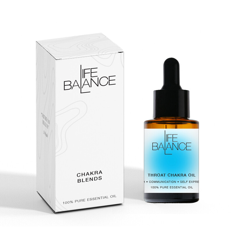 Life Balance Throat Chakra Healing Oil 15 ml Overcome Shyness, Relieve Throat Discomfort, & Enhance Verbal Clarity