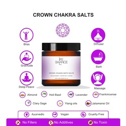 Life Balance Crown Chakra Bath Salts 250g Relieve Stress, Enhance Meditation, & Boost Mental Clarity