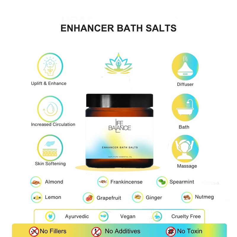 Life Balance Enhancer Bath Salts 250 gm Detox Achieve Inner Peace with Soothing Bath Soak