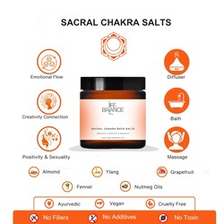 Life Balance Sacral Chakra Bath Salts 250g Relieve Stress, Enhance Relaxation, & Reignite Passion