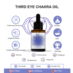 Life Balance Third Eye Chakra Oil 30ml Enhance Focus, Relieve Mental Fatigue, & Unlock Inner Wisdom