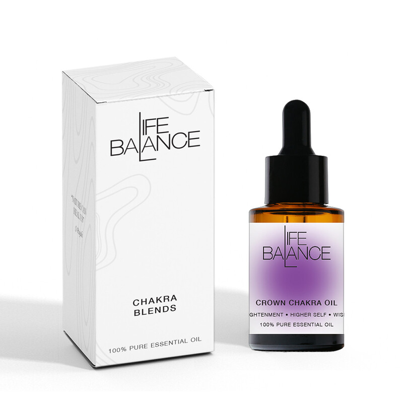 

100% Natural Life Balance Crown Chakra Oil 15 ml Enhance Meditation, Relieve Stress, & Boost Mental Clarity