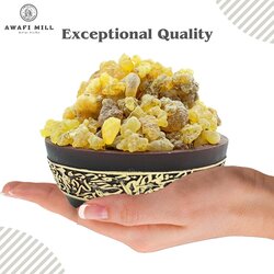 Awafi Mill Frankincense Royal Incense Resin - Boswellia Sacra from Yemen - Incense Ingredient  100% Pure Resin (Bottle of 100 gram  3.5 Oz)