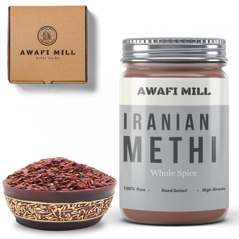 

AWAFI MILL Iranian Methi - Premium Brown Fenugreek Seeds - Rich Flavor and Aroma - Versatile Culinary Ingredient - Authentic Middle Eastern Taste (Bot