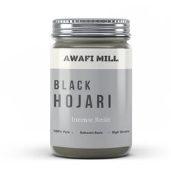 Awafi Mill Frankincense Luban Black Hojari Resin from Oman - Premium Resin  Pure Natural Resin (Bottle of 100 gram  3.5 Oz)