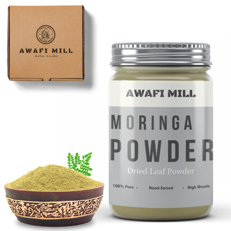 

AWAFI MILL Moringa Leaf Powder - Premium Quality - Versatile Culinary Ingredient - Rich Green Color - Nutrient-Rich Superfood (Bottle of 100 gram / 3.