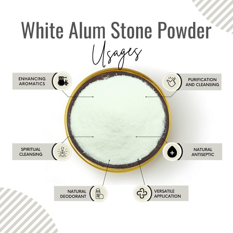 Awafi Mill White Alum Powder 100% Natural  Freshly Grinded (Pack Of (100 Gram) Powder)