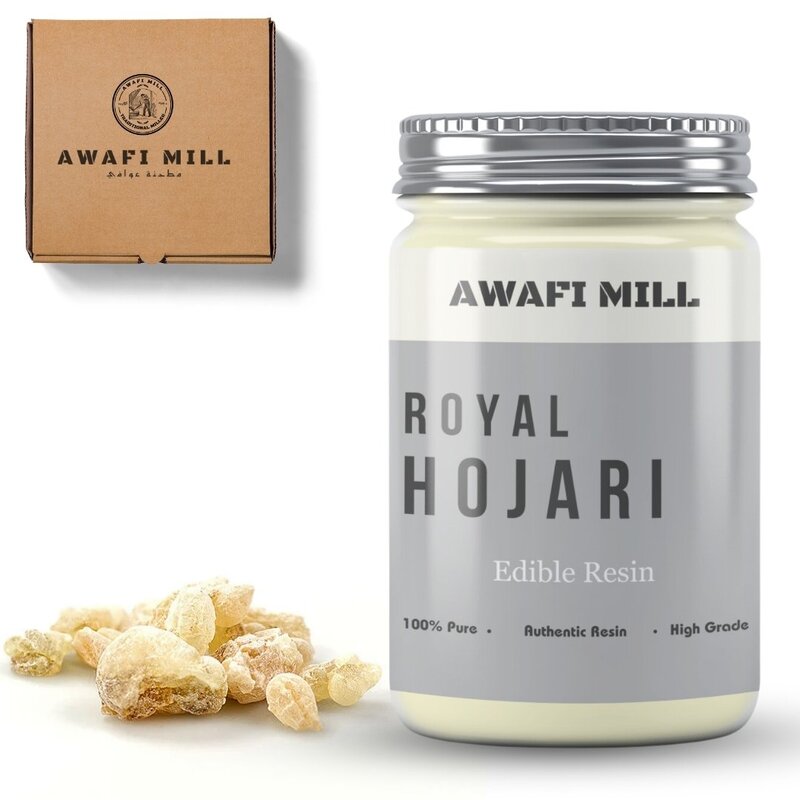 Awafi Mill Frankincense Royal Hojari Luban - Incense Ingredient in Bottle  Pure Natural Resin (Bottle of 100 gram  3.5 Oz)