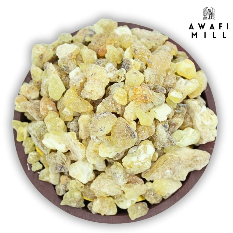 AWAFI MILL Frereana Frankincense Resin - Premium Boswellia Tree Resin with Charcoal Tablet (Pack of 120 Gram with 20 Charcoal Piece)