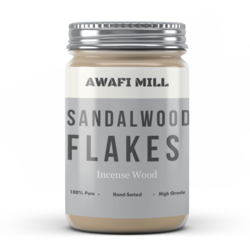 Awafi Mill Sandalwood Flakes - Premium Quality Aromatic Wood Fragments (Pack of 120 gram)