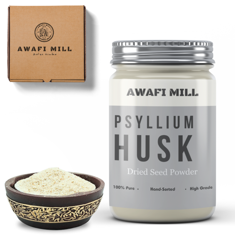 

AWAFI MILL Psyllium Whole Husk Powder - Versatile Culinary Ingredient for Baking, Cooking, and Recipes (Bottle of 100 gram / 3.5 Oz)