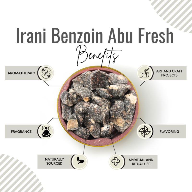 Awafi Mill Frankincense - 'Irani Benzoin Abu Fresh' Black Benzoin Incense Pal SambraniFresh & Long-Lasting Home Fragrance (Pack Of (3 Oz  90 Gram) Small Resins)