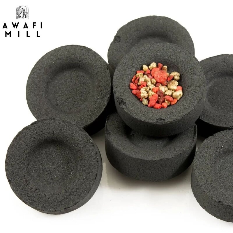 AWAFI MILL Round Charcoal Tablets for Incense - Quick Lighting Charcoal Discs for Aromatic Resins and Herbs (Pack of 30)