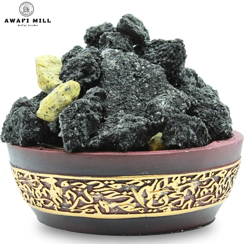 AWAFI MILL Black Jawi Benzoin Incense - Luxurious Vanilla Aromatic Smoke with Triangle Charcoal Tablet (Pack of 100 Gram with 10 Charcoal Piece)