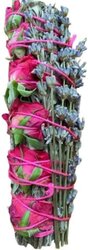 AURA INCENSE Sage Mixed Rose Buds and Lavender Smudge Stick - Harmonious Herbal Bundle for Spiritual Cleansing by AWAFI MILL (Pack of 5 Stick)