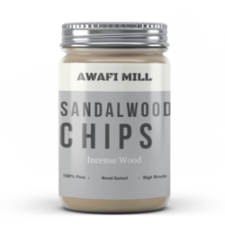 Awafi Mill Indian Sandalwood Chips  - Perfect for Incense,Bakhoor Making  - Pack Of (100 Gram Of Chips)