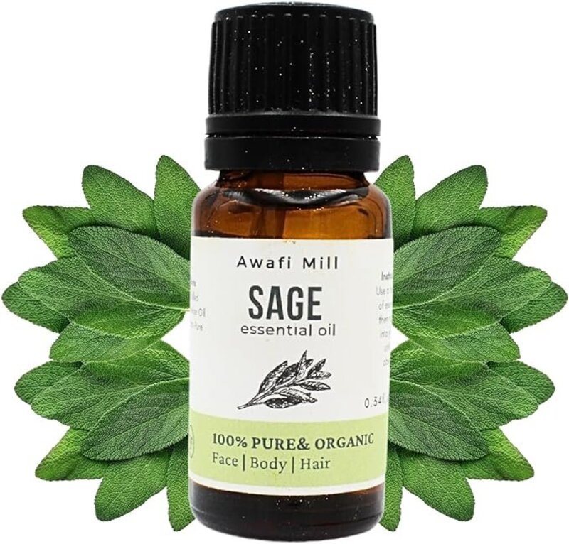 Awafi Mill Clary Sage Essential Oil - 100% Pure & Natural (STARTER - Pack Of Single Bottle (10 Ml))