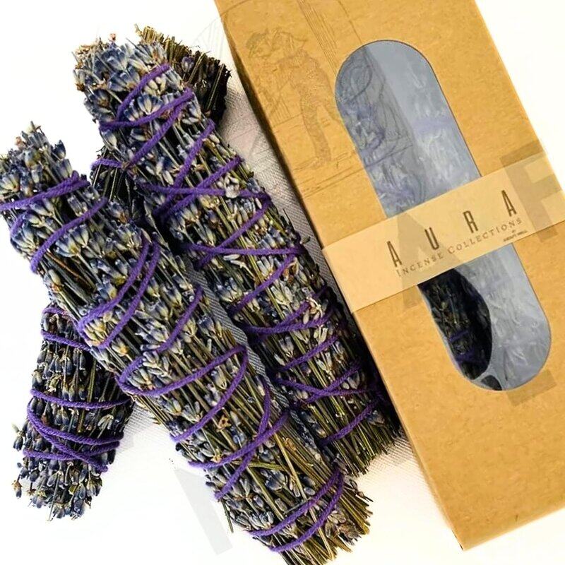 

AWAFI MILL LAVENDER SMUDGE INCENSE LAVENDER SMUDGE STICK, ORGANIC LAVENDER FRAGRANCE STICK, LAVENDER INCENSE WANDS NATURAL LAVENDER FLOWER STEM REFRESHING AROMAS