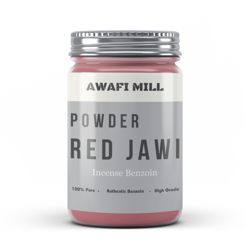 Awafi Mill Natural Red Jawi Incense Resin Powder - 100% Pure and Sustainable - Sweet and Balsamic Aroma  (Bottle Of (100 Gram Fine Powder))