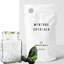 Awafi Mill Menthol Crystals  100% Pure Natural Aromatherapy  Bulk Purchase Peppermint Essential Oil Cristaux  - Bottle Of (4 Oz  110 Gram)