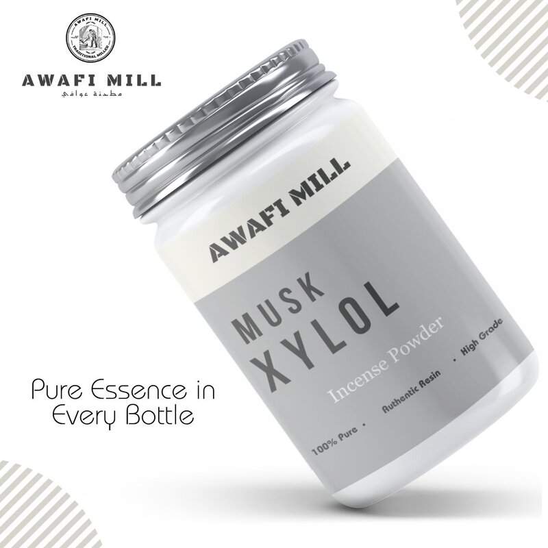 Awafi Mill Natural Musk Xylol Powder - HIgh Grade Pure Fragrance Ingredient (Bottle of 100 gram  3.5 Oz)