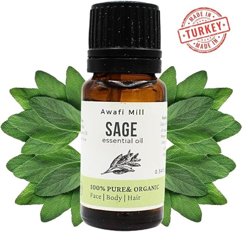 Sage Essential Oil (Turkey)  10 Ml - Aroma Tierra - 100% Pure, Natural  Face  Body  Hair (10 Ml)