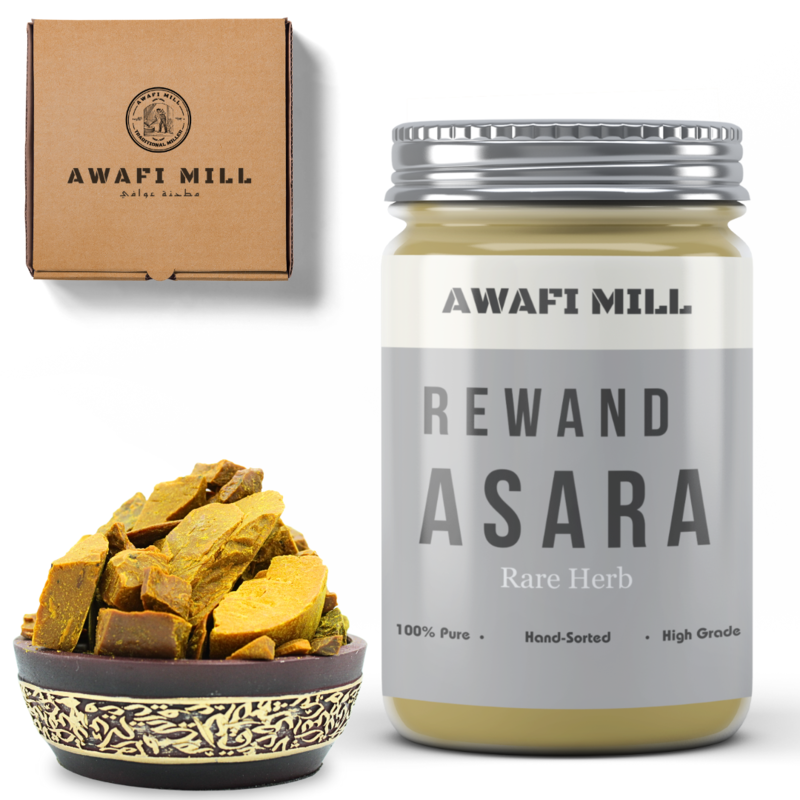 

AWAFI MILL Rewand Asara Indian Rhubarb - 100% Pure & Natural - Rheum Emodi - Authentic Revand Chini Spice - Traditional Culinary Ingredient (Bottle of