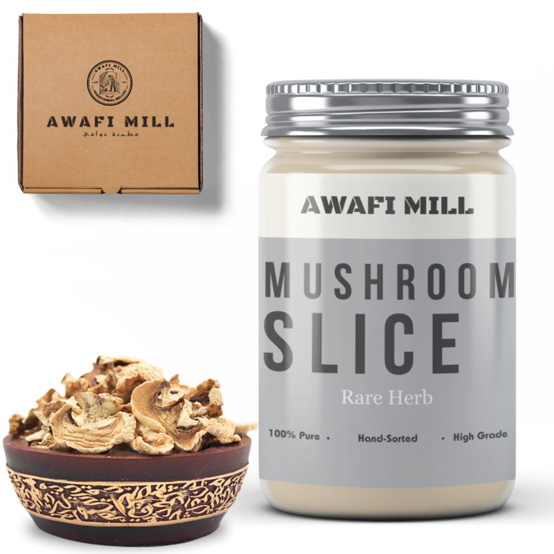 

AWAFI MILL Dried Mushrooms Sliced - Premium Quality - Rich Umami Flavor - Perfect for Soups, Sauces, and Gourmet Cooking - Easy to Rehydrate (Bottle o