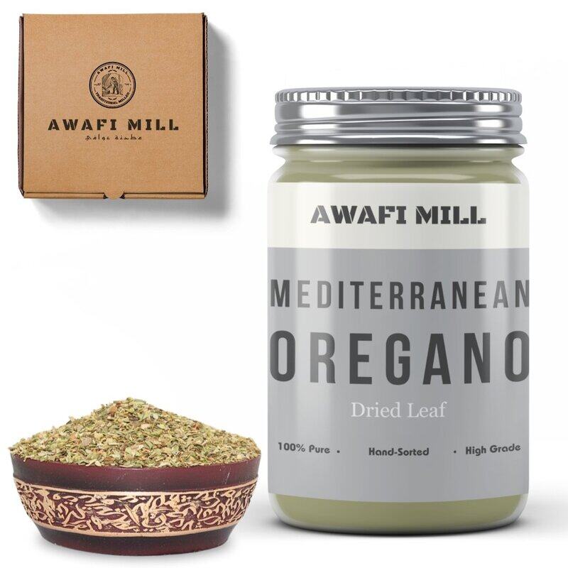 

AWAFI MILL Mediterranean Oregano Leaf - Premium Quality - Aromatic Herb for Culinary Delights - Rich Flavor Enhancer - Grown in Pristine Mediterranean