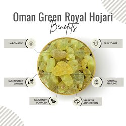 Awafi Mill Frankincense Oman Green Hojari Incense Ingredient - Premium Natural Resin (Bottle of 100 gram  3.5 Oz)