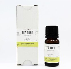 Pure Tea Tree Essential Oil - (10 Ml) Made In Turkey  Face  Body  Hair  Tea Tree Essential Oil for Skin Dry Scalp Foot Soak and Nail Cleaner (10 Ml)