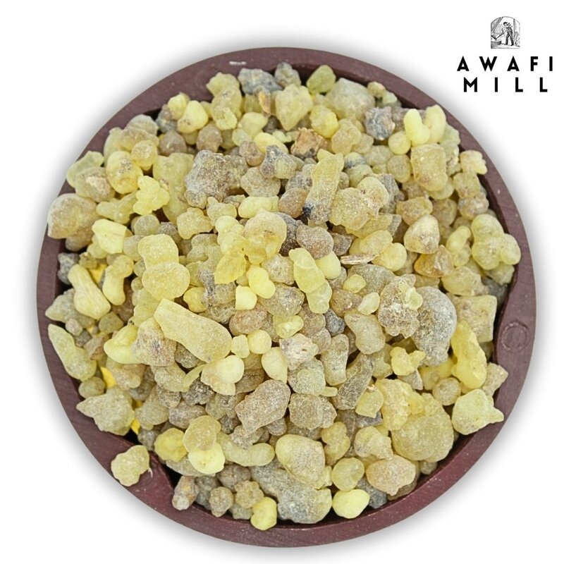 AWAFI MILL Frankincense Indian Boswellia serrata with Charcoal Tablet - Premium Resin for Aromatic Rituals (Pack of 120 Gram with 20 Charcoal Piece)