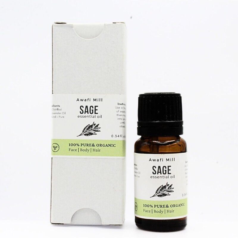 Sage Essential Oil (Turkey)  10 Ml - Aroma Tierra - 100% Pure, Natural  Face  Body  Hair (10 Ml)