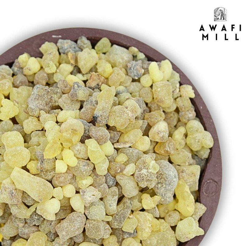 AWAFI MILL Frankincense Indian Boswellia serrata with Charcoal Tablet - Premium Resin for Aromatic Rituals (Pack of 120 Gram with 20 Charcoal Piece)