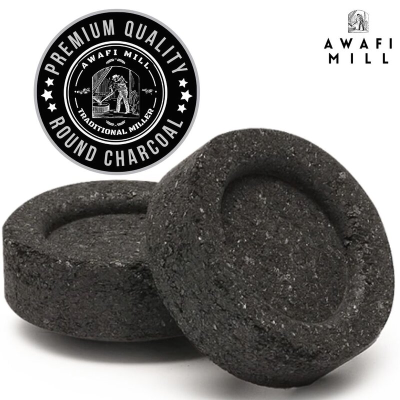 AWAFI MILL Round Charcoal Tablets for Incense - Quick Lighting Charcoal Discs for Aromatic Resins and Herbs (Pack of 30)