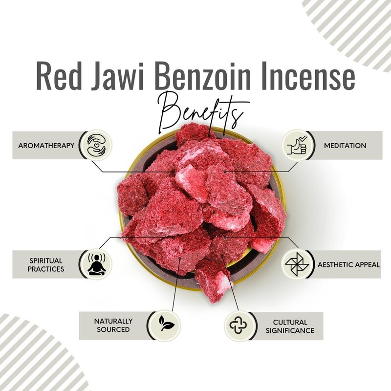 Awafi Mill Red Jawi Benzoin Incense  Pure and Aromatic Resin for Spiritual Rituals (250 GM)