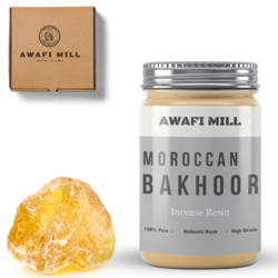 Awafi Mill Moroccan Bakhoor - HIgh Grade Resin  Aromatic Smoke for Exotic Fragrance Experience (Bottle of 100 gram  3.5 Oz)