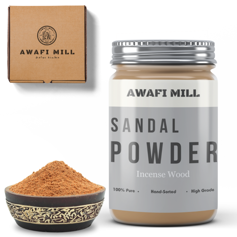 AWAFI MILL Sandal Powder Mysore  Raw & Pure Premium Quality (Pack Of (3 Oz  90 Gram))