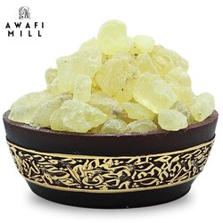 AWAFI MILL White Copal Premium Incense Resin - Fresh Citrus, Mint & Forest Aroma with Charcoal Tablet (Pack of 120 Gram with 20 Charcoal Piece)