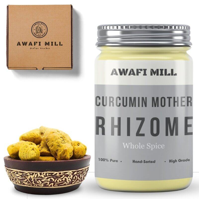 

AWAFI MILL Curcumin Mother Rhizome - Premium Quality - Exotic Spice for Culinary Delights (Bottle of 100 gram / 3.5 Oz)