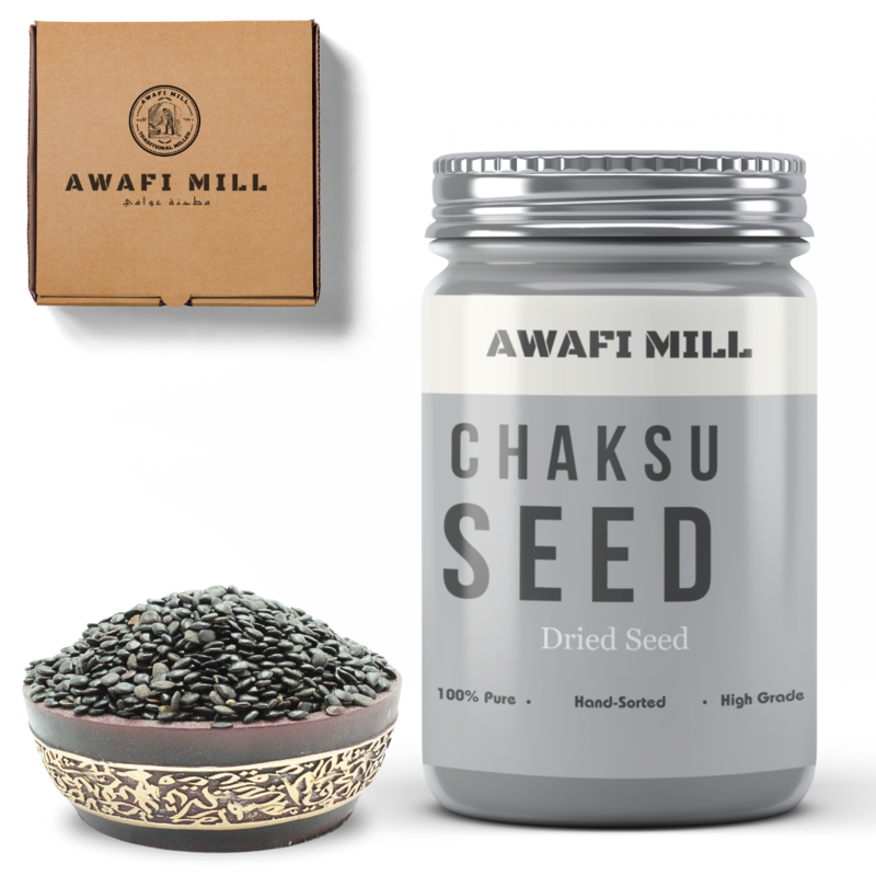 

AWAFI MILL Dried Chaksu Seed - Premium Quality - Rich in Nutrients - Natural Digestive Aid - Traditional Herbal Remedy (Bottle of 100 gram / 3.5 Oz)