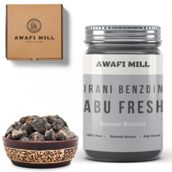 Awafi Mill Frankincense - 'Irani Benzoin Abu Fresh' Black Benzoin Incense Pal SambraniFresh & Long-Lasting Home Fragrance (Pack Of (3 Oz  90 Gram) Small Resins)