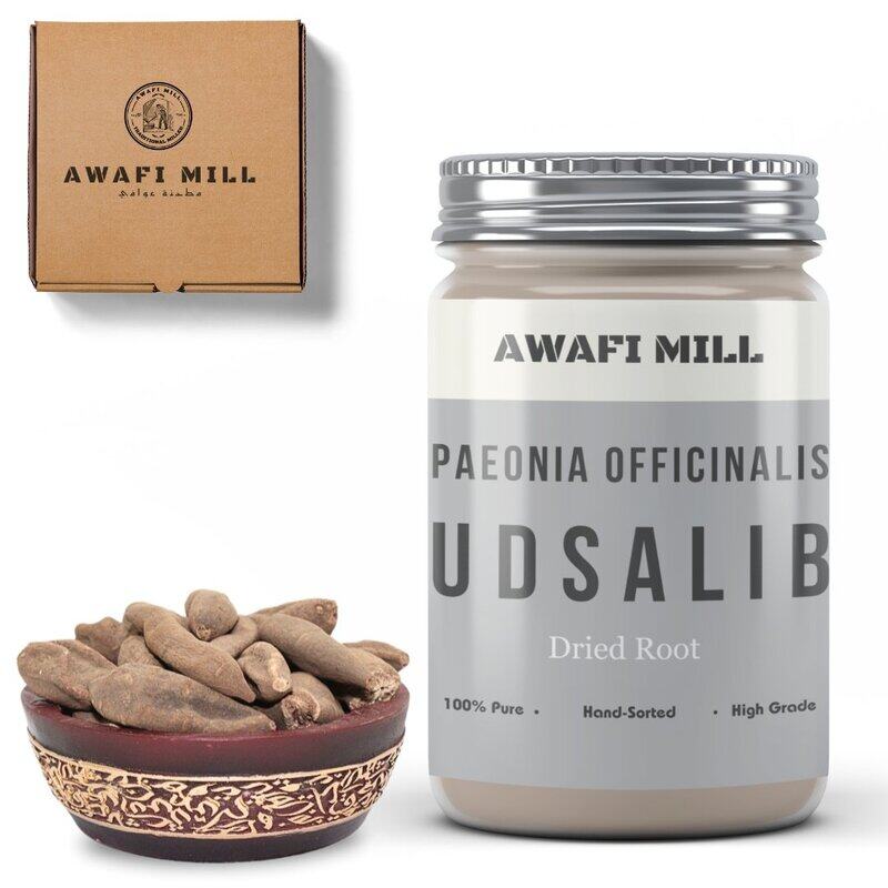 

AWAFI MILL Dried Paeonia Officinalis Udsalib - Premium Quality - Botanical Elegance - Traditional Herbal Remedy - Floral Fragrance and Flavor (Bottle