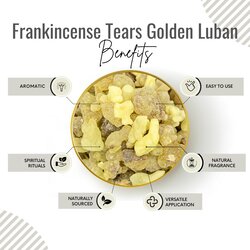 Awafi Mill Frankincense Tears - Golden Luban  Aromatic Smoke Resins - Incense Ingredient  Pure Resin (Bottle of 100 gram  3.5 Oz)