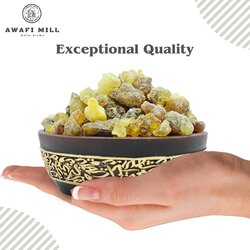 Awafi Mill Frankincense Luban Black Hojari Resin from Oman - Premium Resin  Pure Natural Resin (Bottle of 100 gram  3.5 Oz)