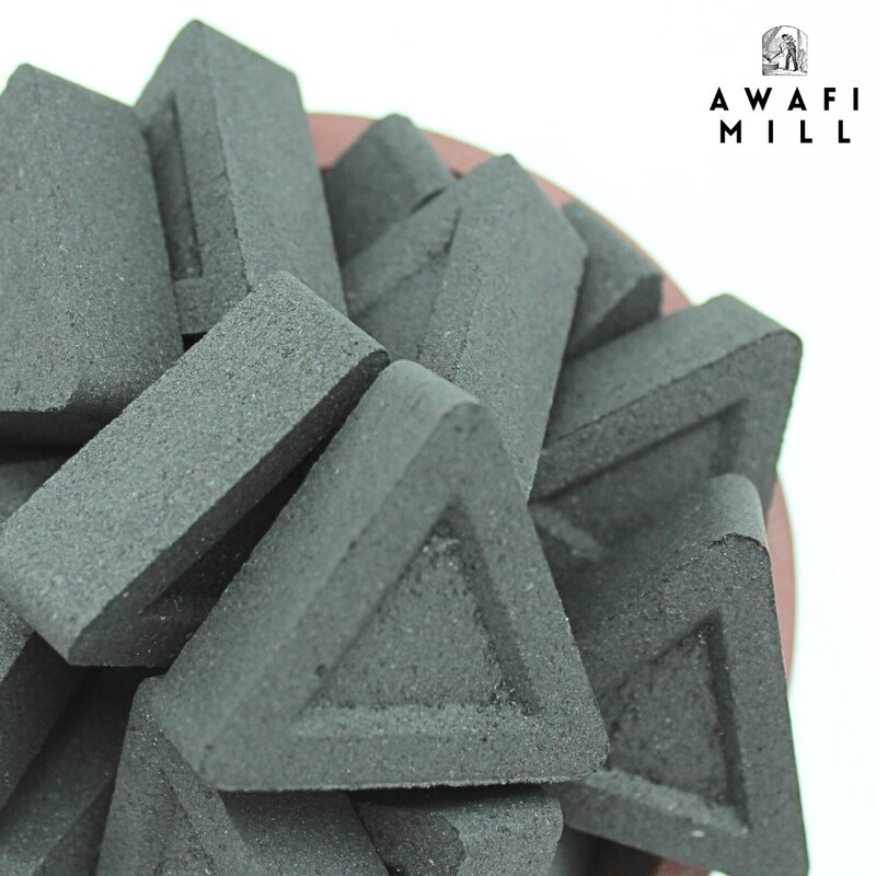 Awafi Mill Triangle Charcoal Tablets for Incense Burning  Premium Quality and Long-Burning (Pack Of (30))