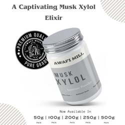 Awafi Mill Natural Musk Xylol Powder - HIgh Grade Pure Fragrance Ingredient (Bottle of 100 gram  3.5 Oz)