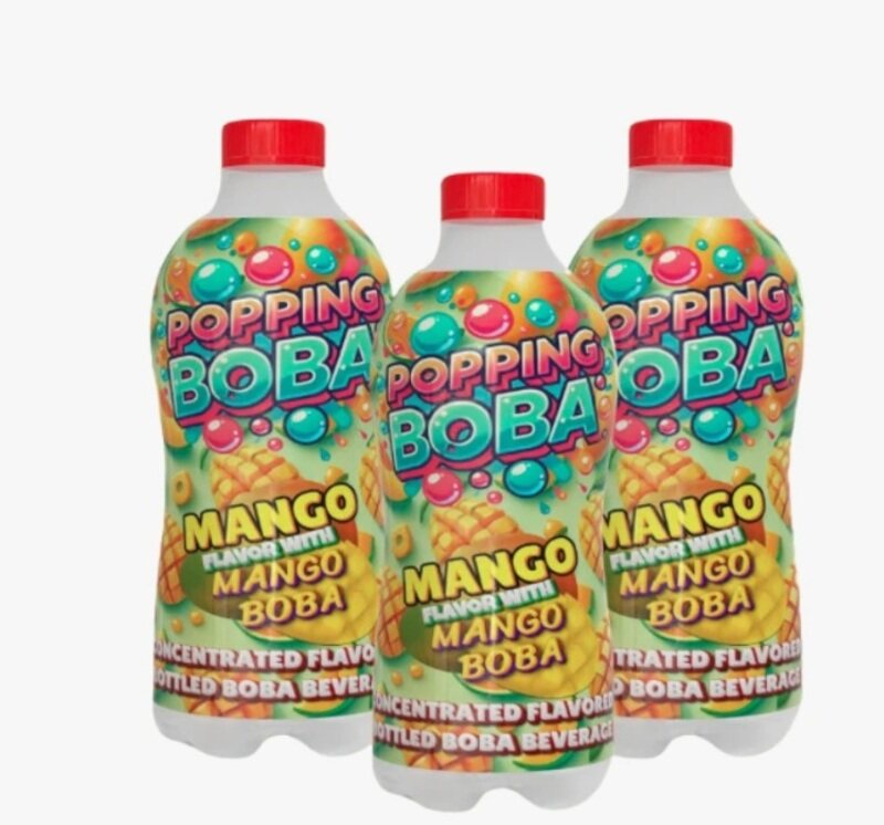 

Albaraka Popping Boba Mango Flavor with Mango Boba Bottle 250ml x 35